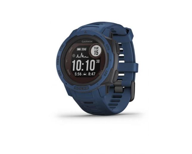 Garmin Instinct SOLAR GPS Watch, Tidal Blue, WW