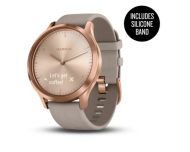 Garmin Vivomove HR Rose Gold avec bracelet en daim gris