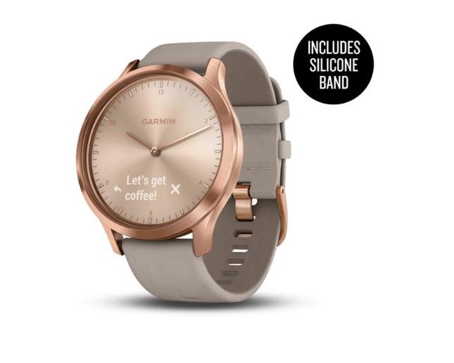 Garmin Vivomove Rose Gold avec bracelet daim gris - 010-01850-09 - Running -