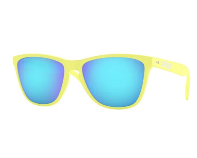 Oakley Frogskins 35th Anniversary Collection Primary Matte Neon Yellow  Prizm Sapphire - OO9444-03 ICE - Sunglasses - IceOptic