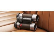 Leica Ultravid 10x32 HD-Plus noir Cuir de Veau couleur café et Corps couleur Titane