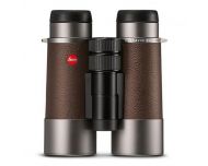 Leica Ultravid 8x42 HD-Plus noir Cuir de Veau couleur café et Corps couleur Titane