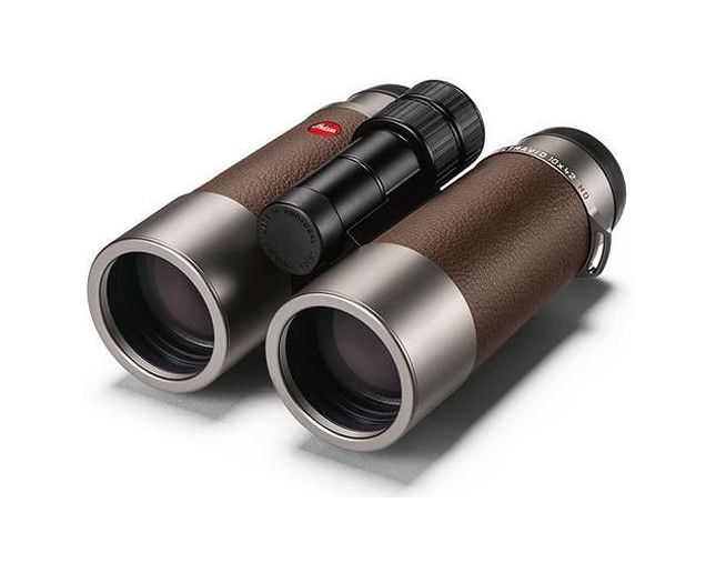 Leica Ultravid 10x32 HD-Plus noir Cuir de Veau couleur café et Corps couleur Titane