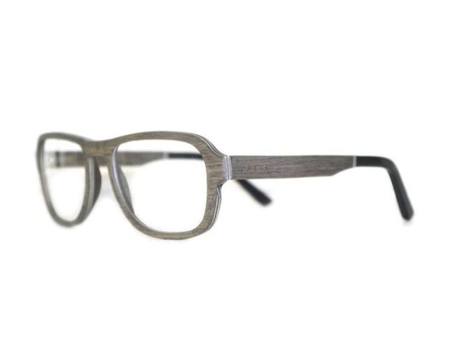 PSIR La Lilloise II Lunettes En Bois Gris Galet