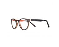 PSIR L'orangoise Lunettes En Bois Brun Cigare Exterieur Orange Interieur