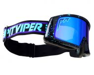 Pit Viper Goggles Midnight Colorway with Purple/Blue Revo Mirror