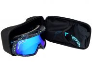 Pit Viper Goggles Midnight Colorway with Purple/Blue Revo Mirror