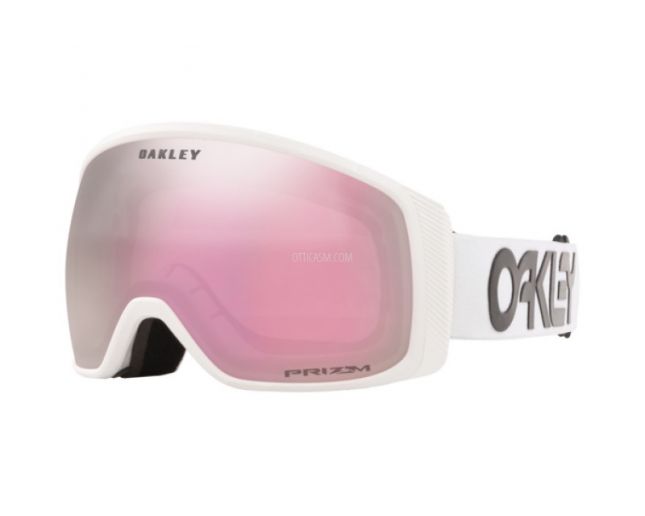 Oakley Flight Tracker XM Factory Pilot White-Prizm Snow HI Pink - OO7105-14  - Ski Goggles - IceOptic