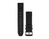 Garmin Bracelet Silicone Cuir Noir - Quikfit - 22mm