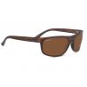 Serengeti Alessio Matte Striped Brown Mineral Polarized Drivers