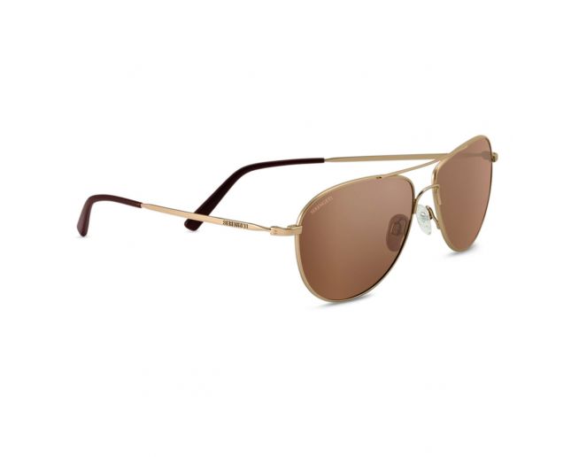 Serengeti Alghero Matte Soft Gold Mineral Polarized Drivers Gold