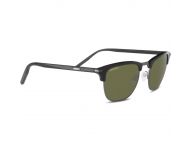 Serengeti Alray Shiny Black Acetate Shiny Dark Gunmetal Metal-Polarized 555nm