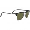 Serengeti Alray Shiny Black Acetate Shiny Dark Gunmetal Metal-Polarized 555nm