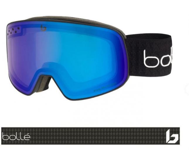 Bollé Masque de Ski Nevada Black Cross Matte Phantom + Cat-1-3