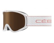 Cébé Masque de Ski HOOPOE - Matt White - Dark Rose Flash Gold Cat.3