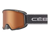 Cébé Masque de Ski INTREPID - Matt Black - Pc Vario Orange Cat.2-3