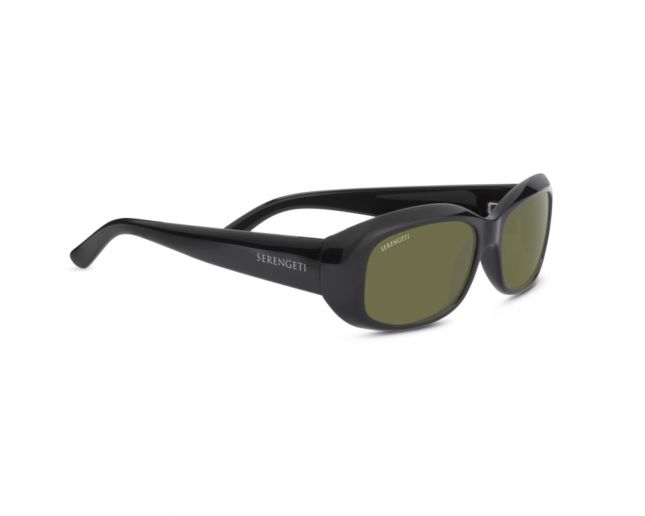 Serengeti Bianca Shiny Black Polarized 555nm