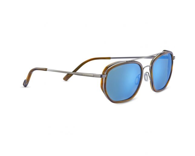 Serengeti Boron Dark Turtoise Acetate with Bold Gold Metal Mineral Polarized Drivers Gold