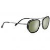 Serengeti Boron Shiny Black Acetate with Shiny Dark Gunmetal Metall Mineral Polarized 555nm