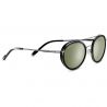 Serengeti Geary Shiny Black Acetate with Shiny Dark Gunmetal Metall Mineral Polarized 555nm