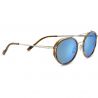 Serengeti Geary Brown Buffalo Acetate with Shiny Gunmetal Metal Mineral Polarized 555nm Blue