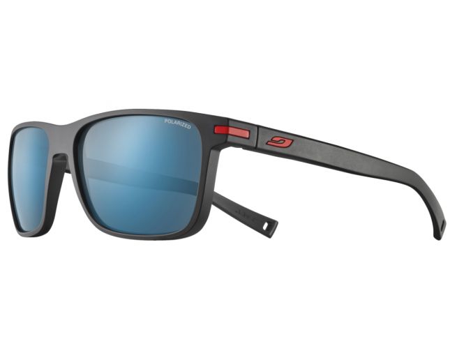 Julbo Lunette de Soleil Wellington Noir Mat Grey Polarized 3 Flash Blue