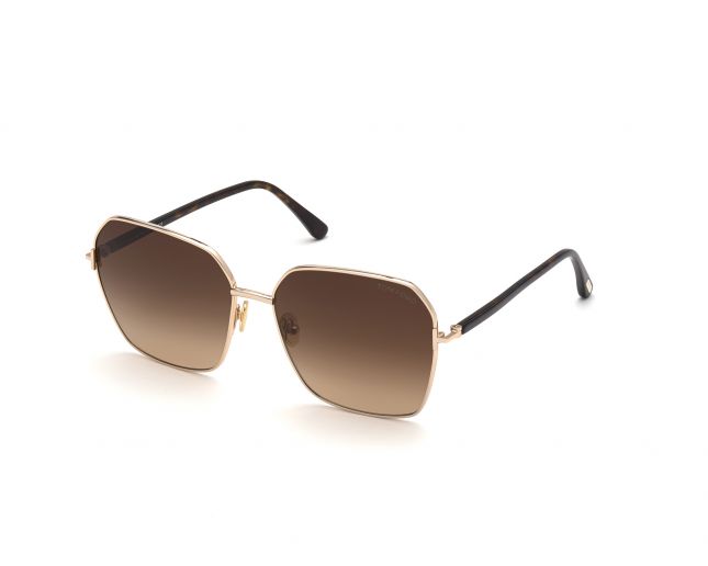 Tom Ford Claudia-02 Black Tortoise Brown Smoke