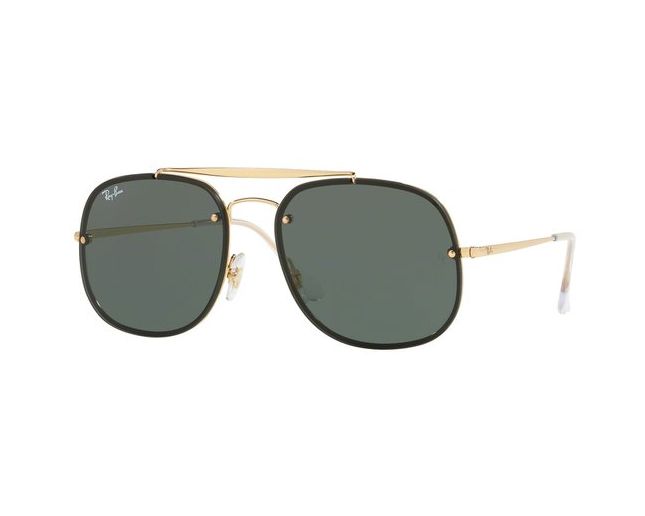 Ray-Ban Blaze General RB3583N Gold Clear Gradient Blue Mirror Red