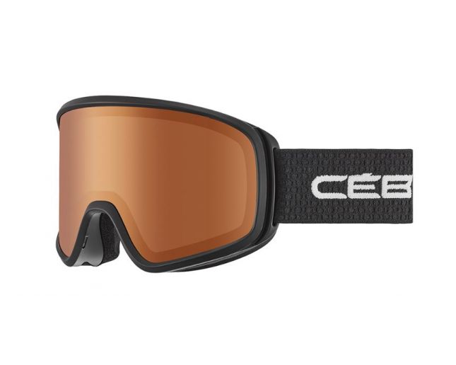 Cébé Masque de Ski STRIKER EVO - Matt Black - PC Vario Orange Cat.2-3