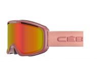 Cébé Masque de Ski FALCON OTG - Matt Deep Pink - PC Vario Perfo Amber Flash Red Cat.1-3