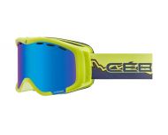 Cébé Masque de Ski Cheeky Over The Glasses Matt Lime Blue Mountain Brown Flash Blue Cat.3