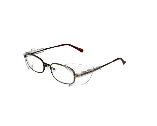 Essilor Pro Safety A-2 Acier Inoxydable Antique Brown + Coques Transparentes Norme EN166