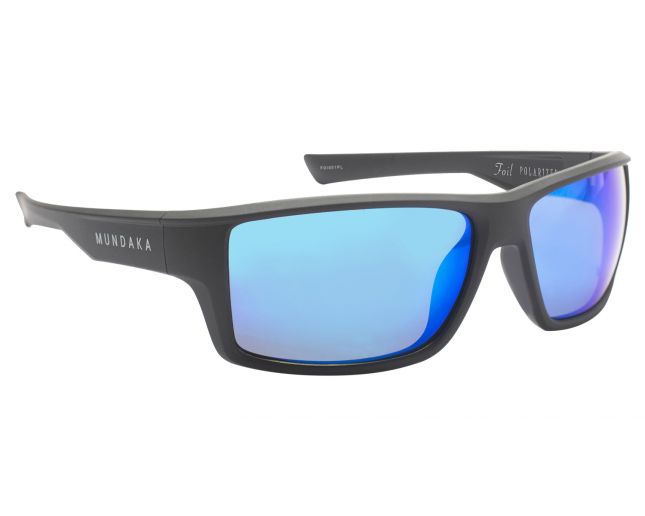 Mundaka FOIL Matte Black Blue Revo Polarized FOI003PL Sunglasses IceOptic