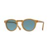 Oliver Peoples Gregory Peck 1962 Folding Semi Matte Amber Tortoise Cobalto