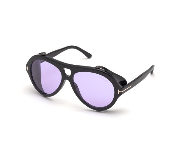 Tom Ford Neughman Shiny Black Purple TF0882 01Y Sunglasses IceOptic