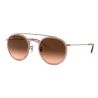 Ray-Ban Round Double Bridge RB3647N Copper Bronze Clear Gradient Brown