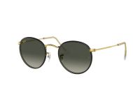 Ray-Ban Round Full Color Black On Legend Gold Grey Gradient