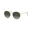 Ray-Ban Round Full Color Black On Legend Gold Grey Gradient