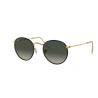 Ray-Ban Round Flat lens Metal Arista Gunmetal Crystal Brown Gradient