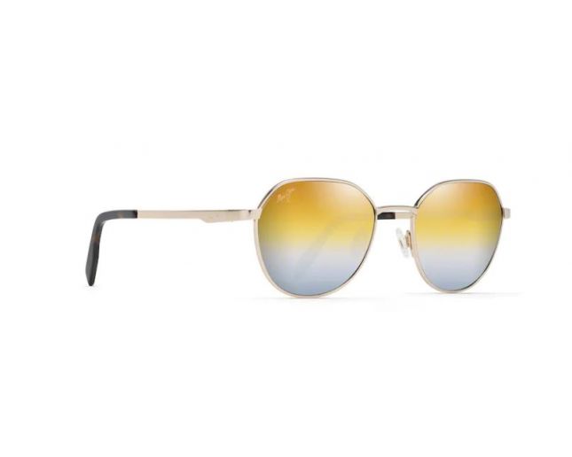 Maui Jim Hukilau Gold Metal Mirror Gold To Silver Polarized