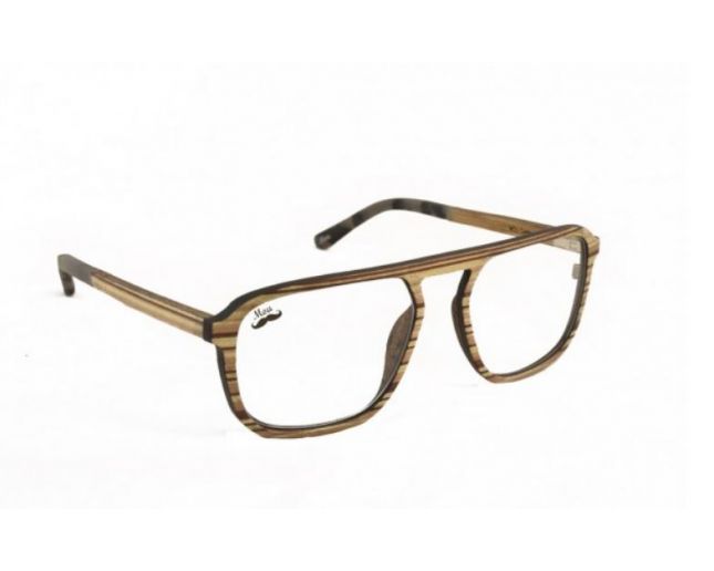 Mou Compagny Brut Collection JATORRI Lunettes De Vue En Bois De Zebrano Et Chene