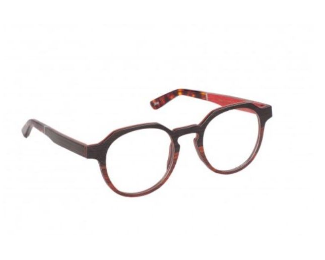 Mou Lunette en Bois Ibaia Bois d'ebene & Erable - Red Collection