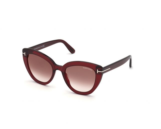 Tom Ford Izzi Shiny Red Brown Mirror Smoke