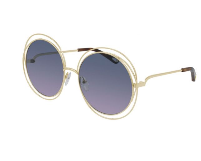 Chloé CH00045S Gold Blue Lenses