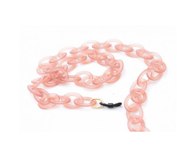 Chaines Acetate avec Maillons Ovales Moyens Opaline Rose