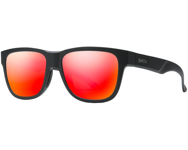 Smith Lowdown Slim 2 Matte Black Chromapop Polarized Red Mirror