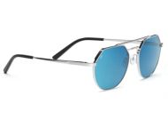 Serengeti ShelbyShiny Silver - Saturn Polarized 555nm Blue