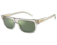 Arnette Gothboy Grey Transparent-Green Mirror Green