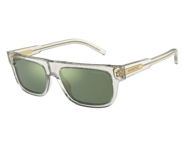 Arnette Gothboy Grey Transparent-Green Mirror Green