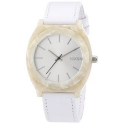 Nixon The Time Teller Acetate Leather White/Granite